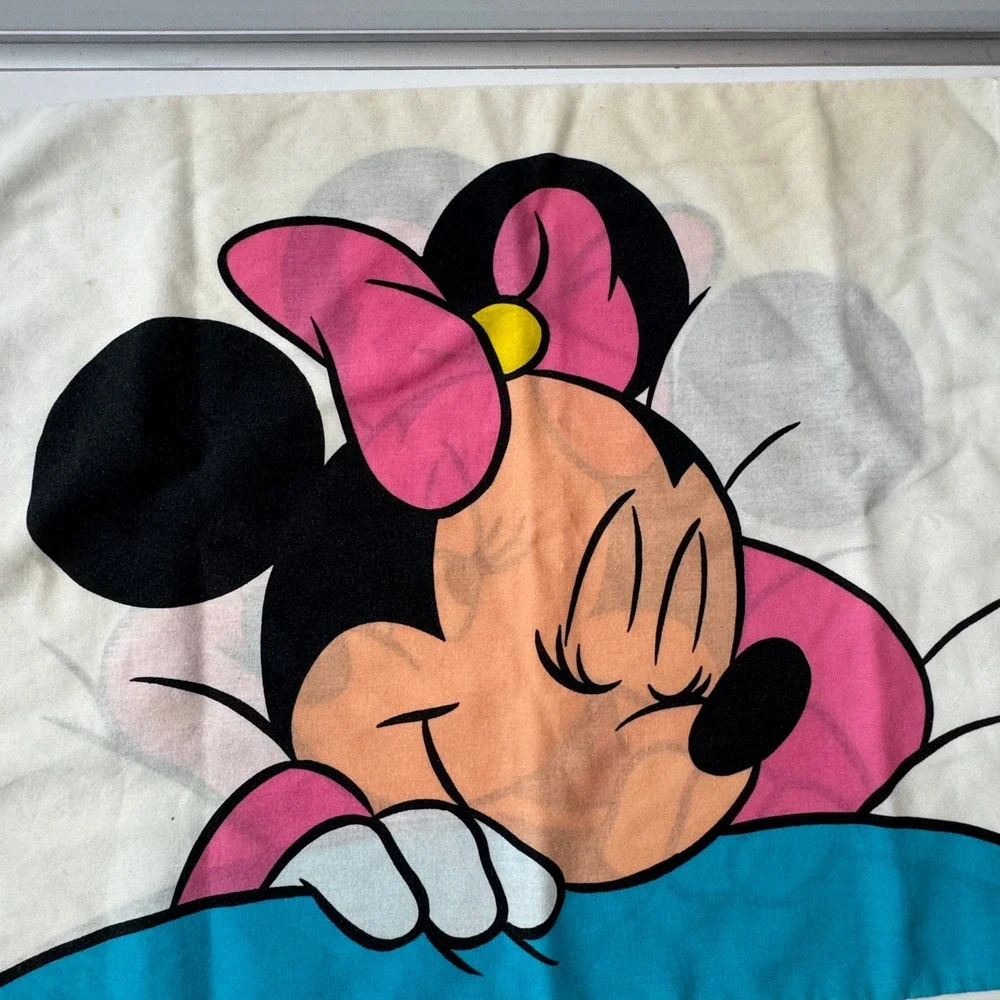 Vintage Disney Minnie Mouse Pillowcase Cartoon Character Pillow Case Single‎